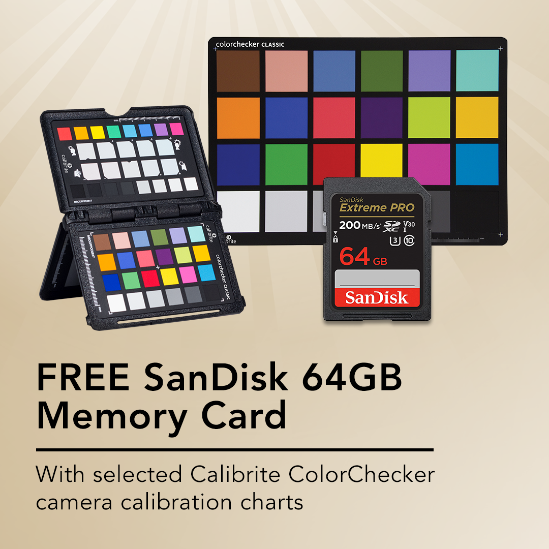 FREE SanDisk 64GB SD card with Calibrite