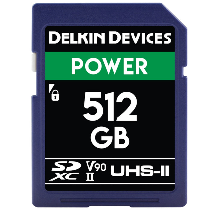 Delkin 512GB SDXC UHS-II Power Memory Card (2000x)