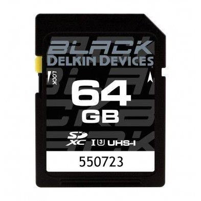 Delkin Black 64GB SDXC UHS-I V30 U3 Rugged Memory Card