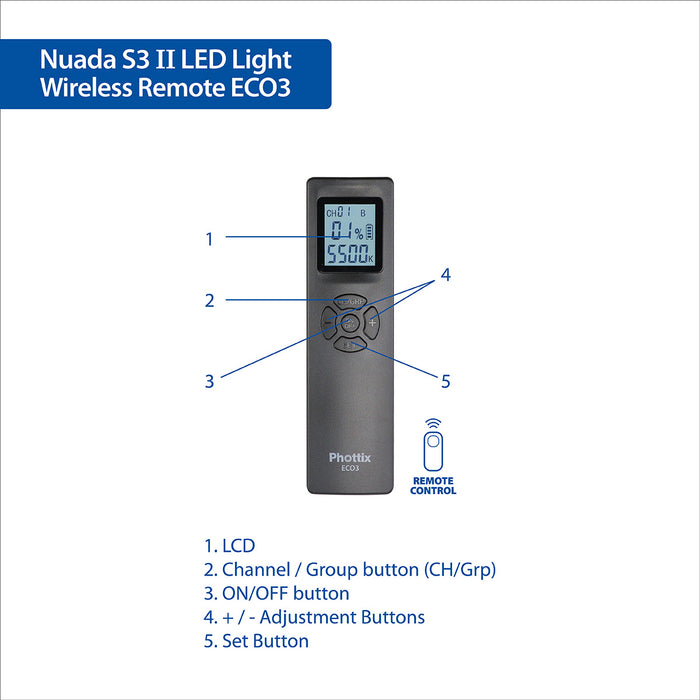 Phottix Nuada S3 II Bi-Colour Video LED Light with Remote