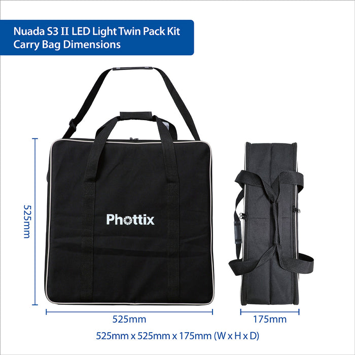 Phottix Nuada S3 II Bi-Colour Video LED Twin Kit with Remote
