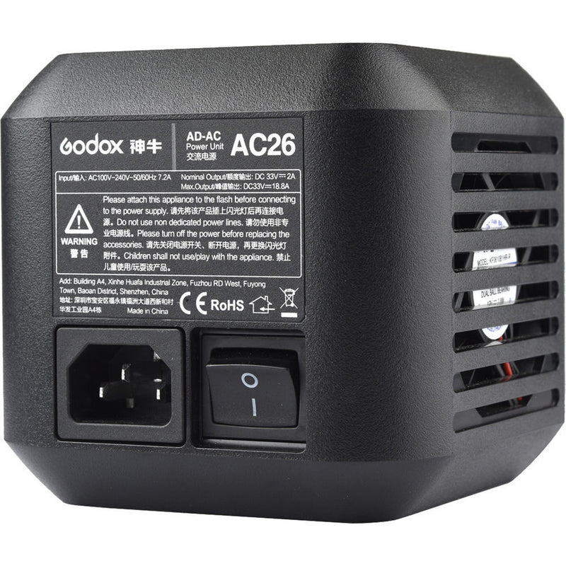 Godox AC26 AC Adapter for AD600Pro, AD600ProII, AD800Pro