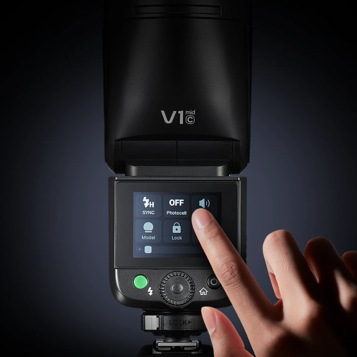 Godox V1 Mid O 55Ws Round-Head TTL Speedlite for Olympus/Panasonic