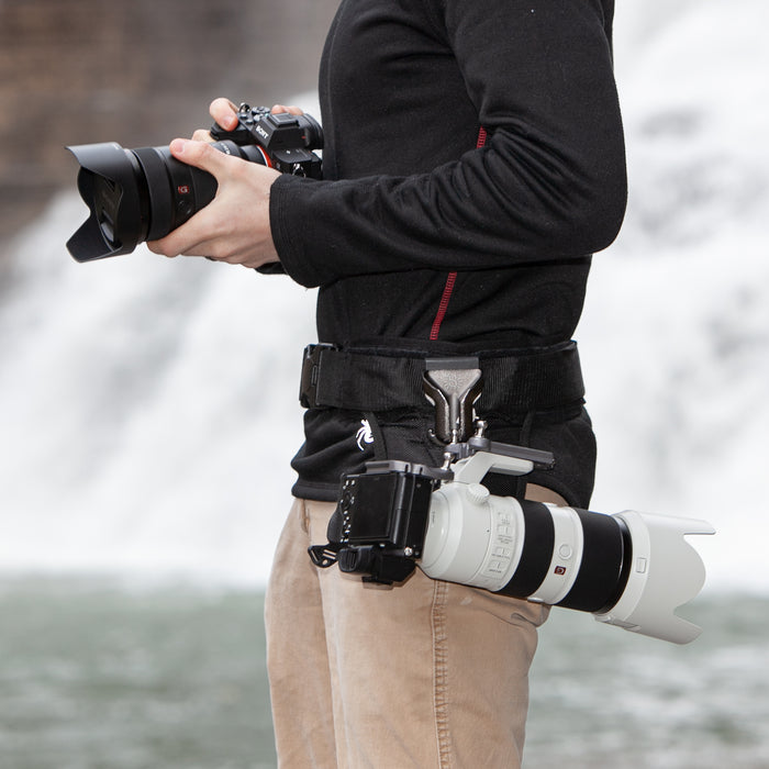 Spider Holster SpiderPro Camera Holster Set v2 voor het dragen van professionele DSLR met clip-on zelfborgende holster, plaat en roestvrijstalen pin - compatibel met elke riem Spider Holster SpiderPro Camera Holster Set v2 voor het dragen van professionele DSLR met clip-on zelfborgende holster, plaat en roestvrijstalen pin - compatibel met elke riem