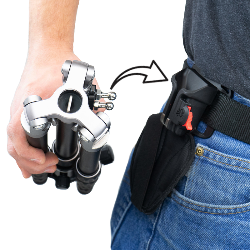 Spider Holster BlackWidow Tripod Carrier Kit - Holster with Tripod Leg Adapter