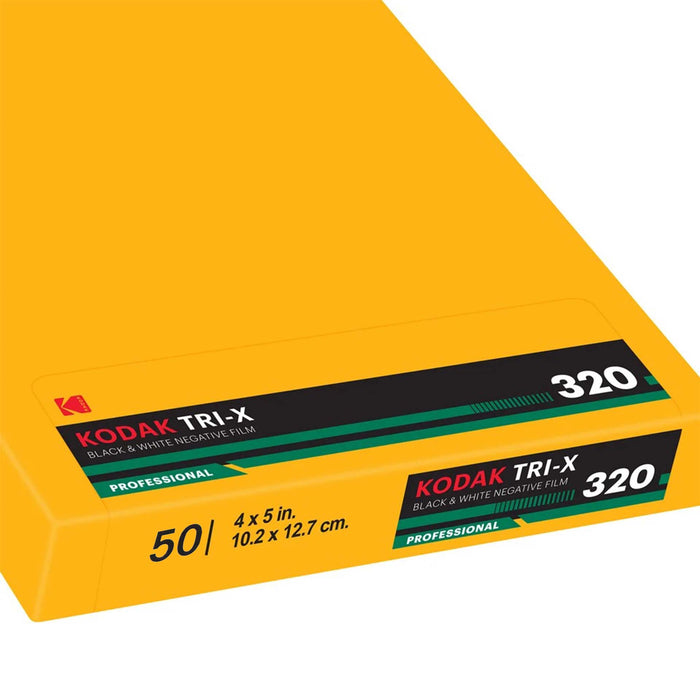 Kodak Eastman Professional Tri-X 320 B&W Sheet Film 4x5" (50 Sheets)