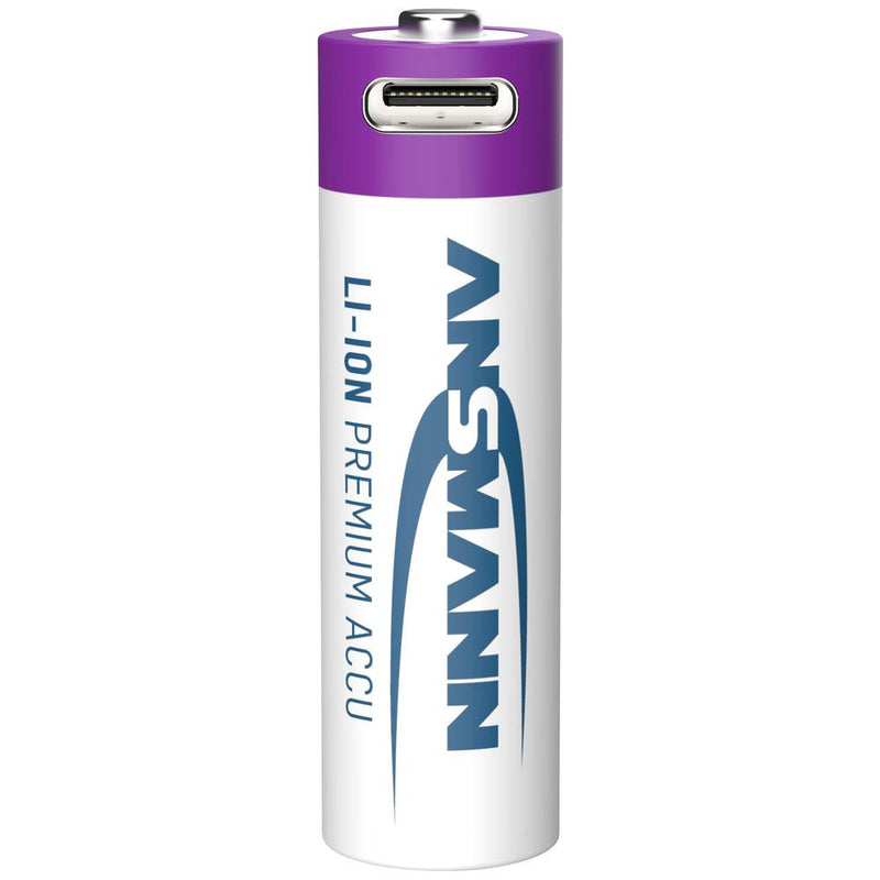 Ansmann AA Li-Ion Rechargeable Battery with USB-C Port, Pack of 4