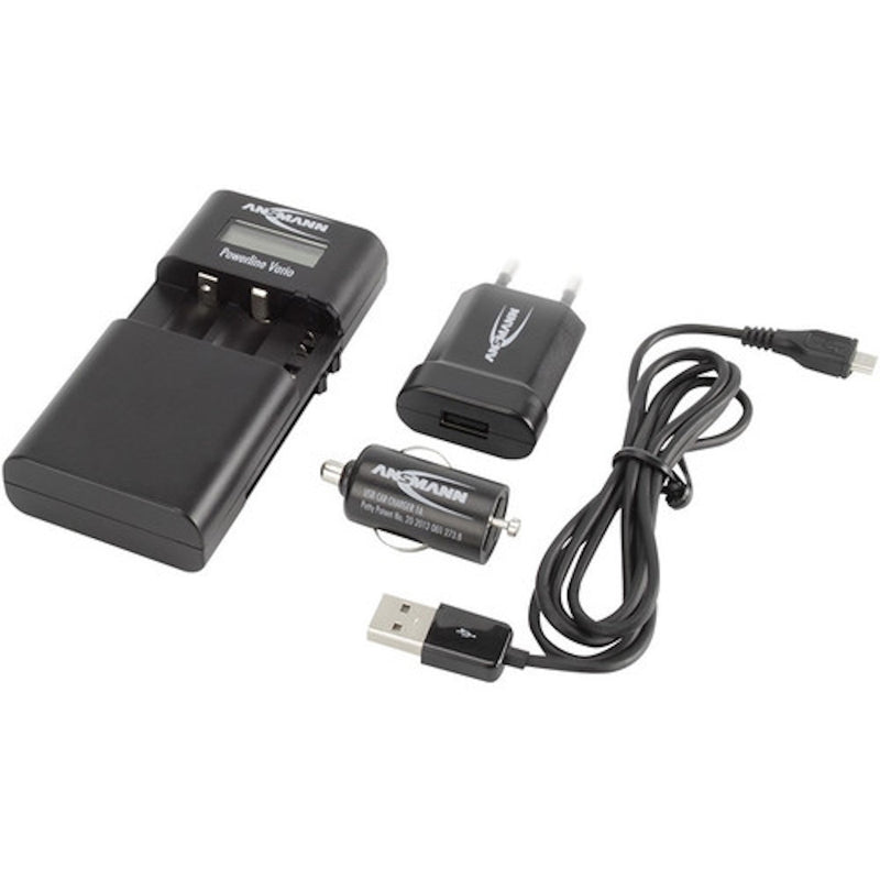 Ansmann Powerline Vario Battery Charger or Li-Ion, Li-Po, AA & AAA Batteries