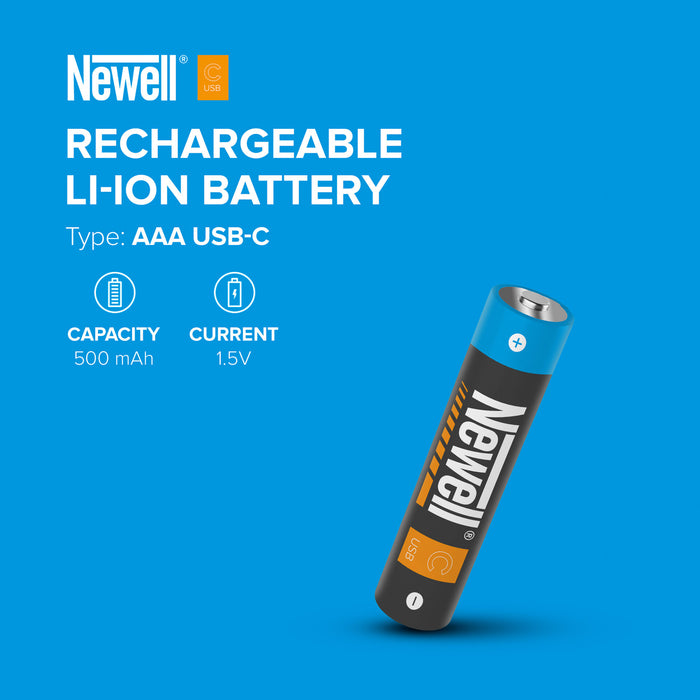 Newell AAA USB-C 500mAh Rechargeable Battery x2