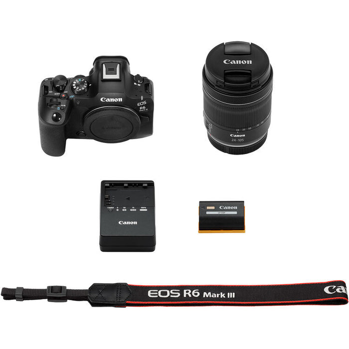 Canon EOS R6 Mark III Full Frame Mirrorless Camera RF 24-105 f/4-7.1 IS STM Lens Kit