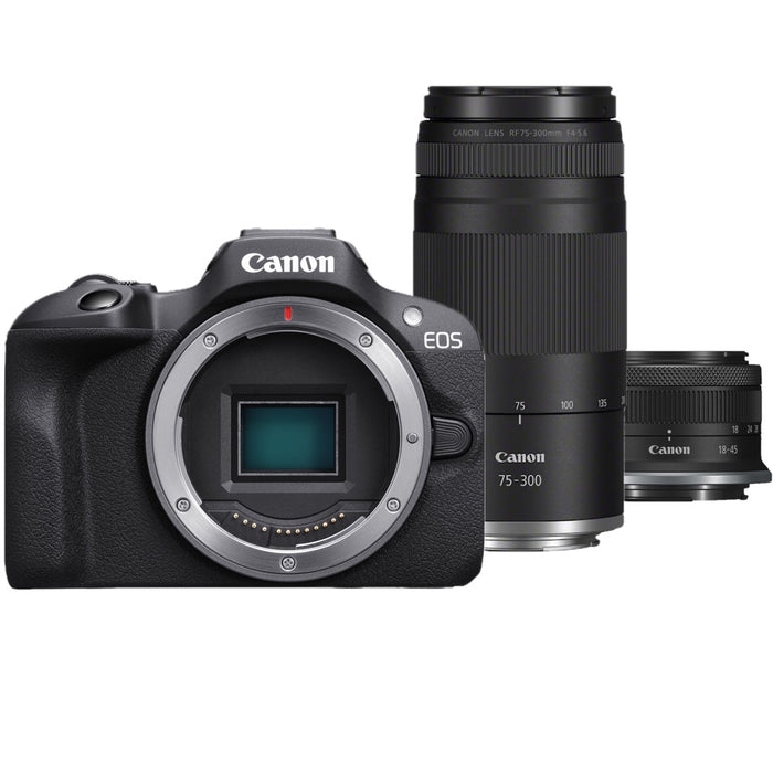 Canon EOS R100 with RF-S 18-45mm & RF 75-300mm Lens Kit