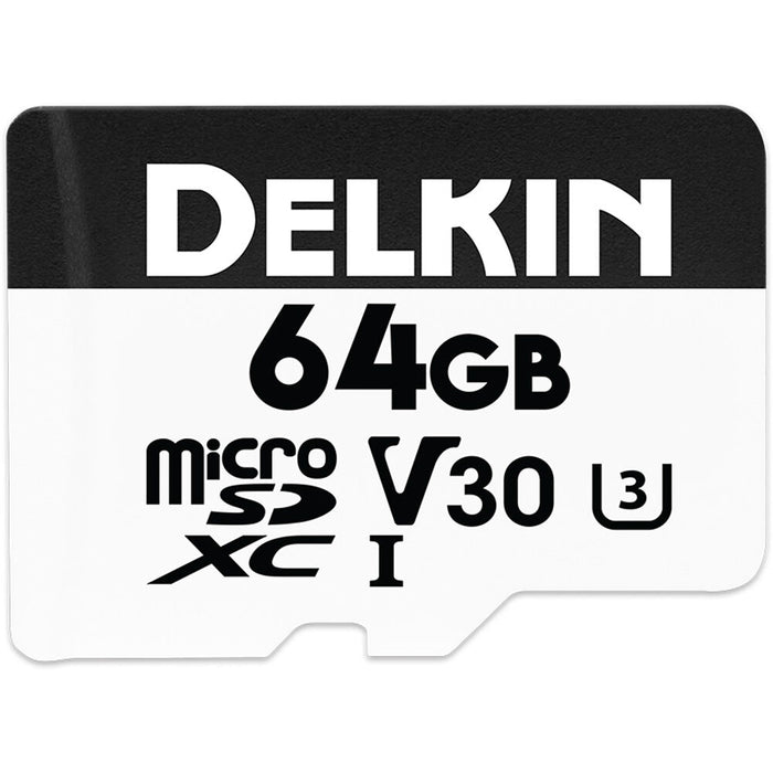 Delkin 64GB microSDXC UHS-I Hyperspeed Memory Card with SD Adapter