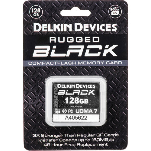 Delkin Black 128GB VPG-65 CF Memory Card