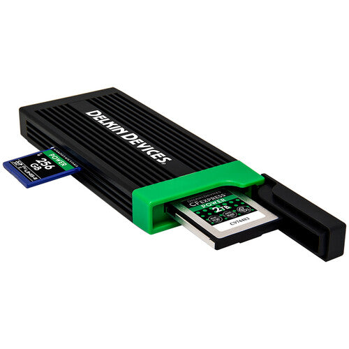 Delkin USB 3.2 CFexpress Type B & SD UHS-II Memory Card Reader