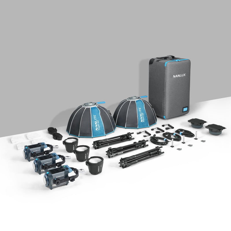 Nanlux Evoke 150C LED Full-Colour Spot Light 3-Light Kit