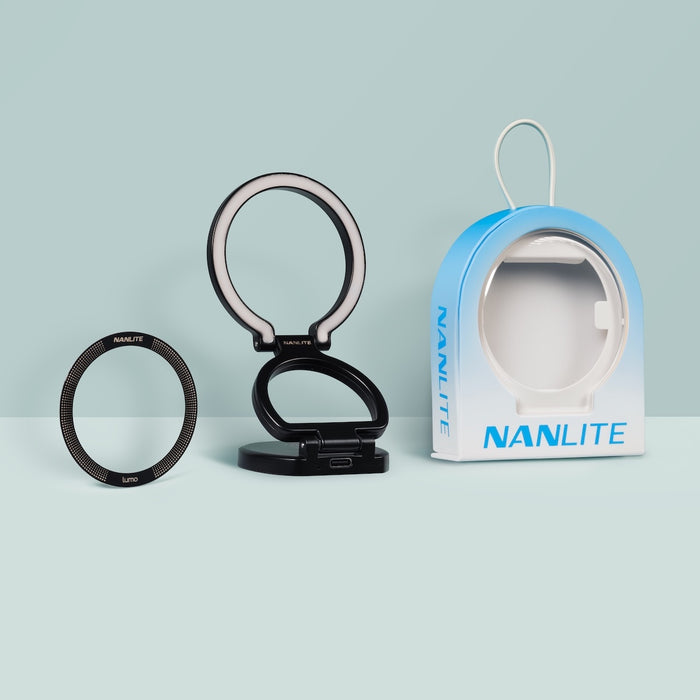 Nanlite Lumo Phone Ring Light MagSafe Compatible Polar Black