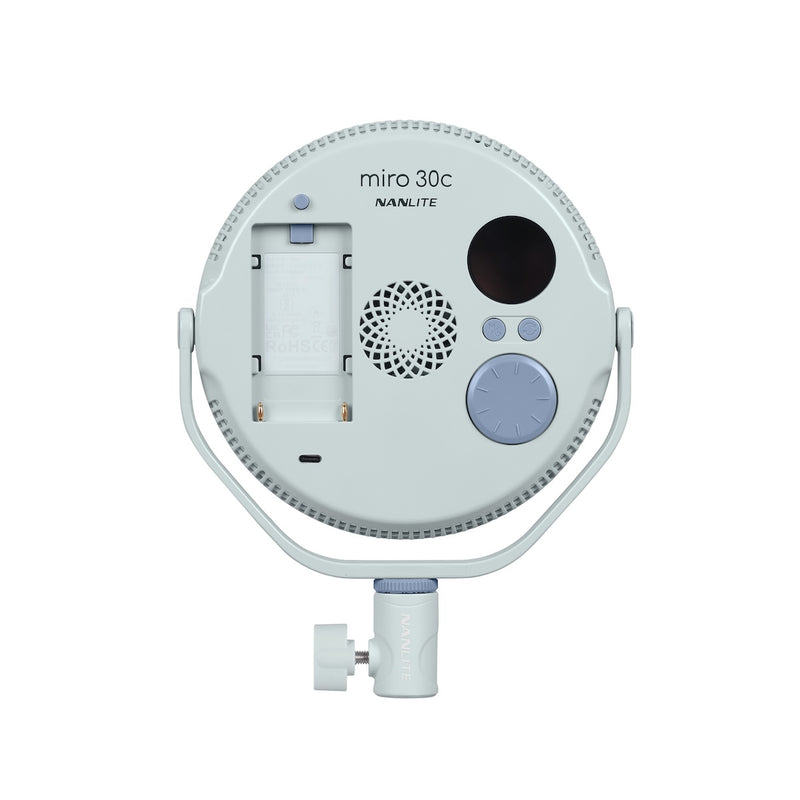 Nanlite Miro 30C LED RGBW Round Panel 2 Light Kit Mint Blue