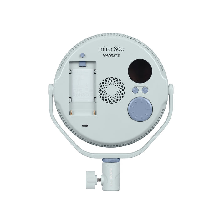 Nanlite Miro 30c LED RGBW Round Panel Light Mint Blue