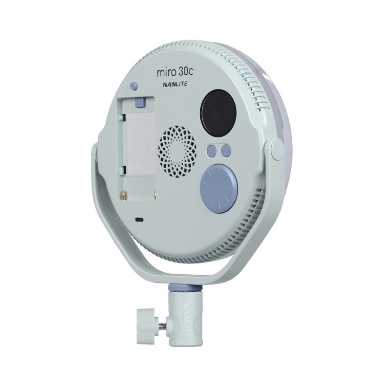 Nanlite Miro 30C LED RGBW Round Panel 2 Light Kit Mint Blue