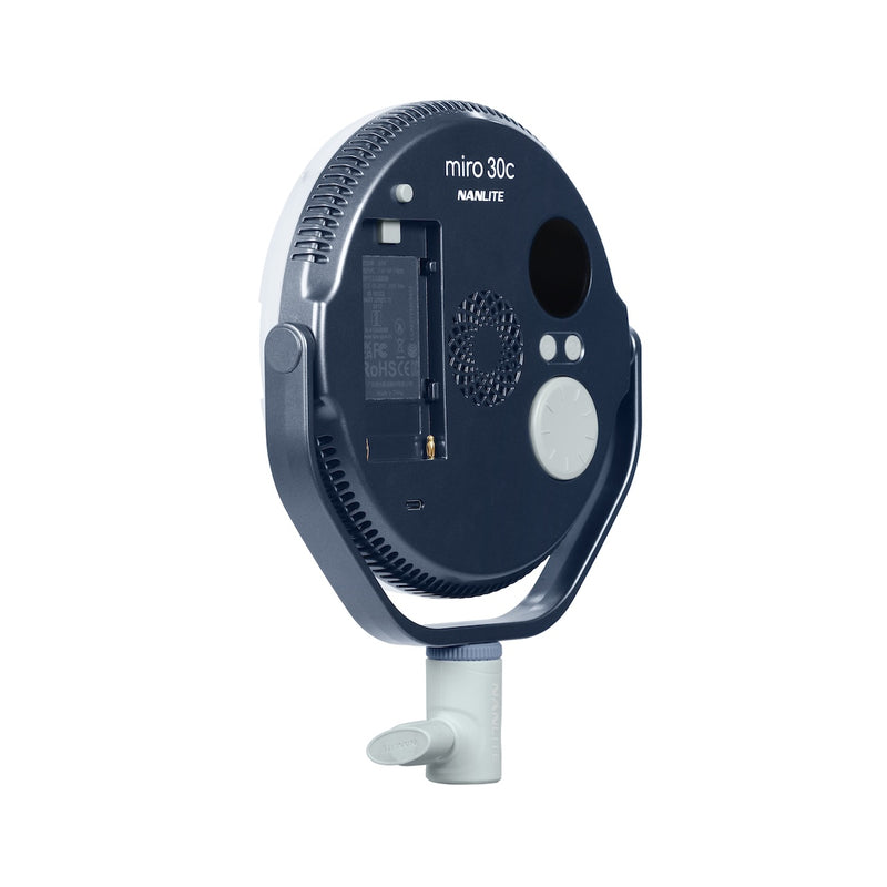 Nanlite Miro 30c LED RGBW Round Panel Light Midnight Blue