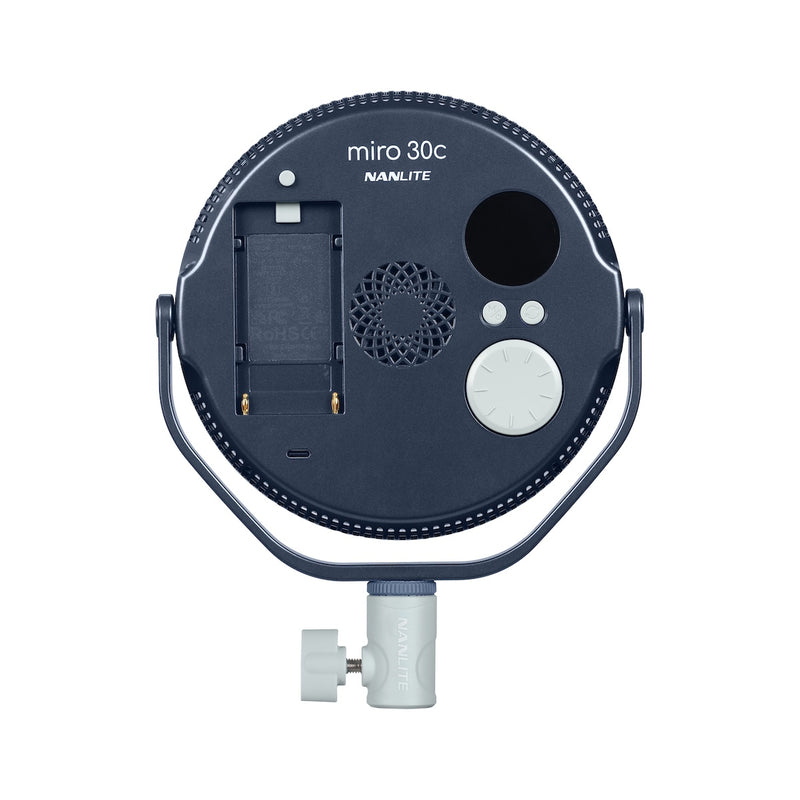 Nanlite Miro 30c LED RGBW Round Panel Light Midnight Blue