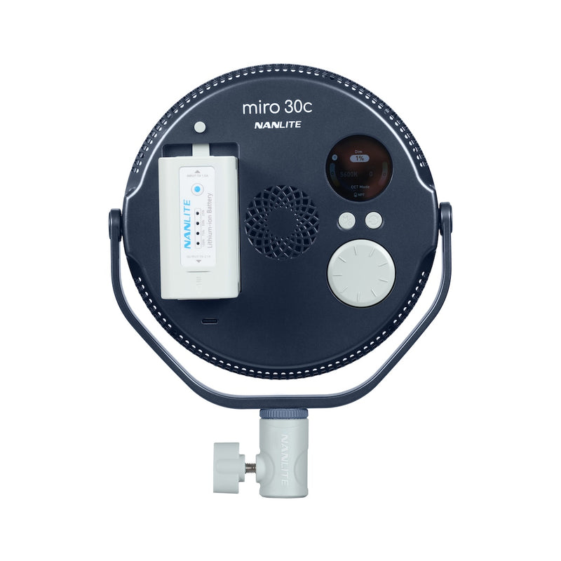 Nanlite Miro 30c LED RGBW Round Panel Light Midnight Blue