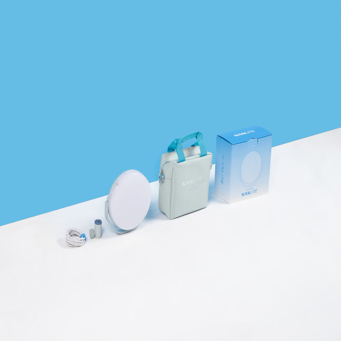 Nanlite Miro 30c LED RGBW Round Panel Light Mint Blue