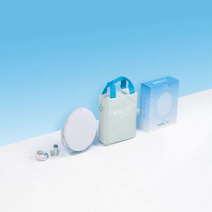 Nanlite Miro 60c LED RGBW Round Panel Light Mint Blue