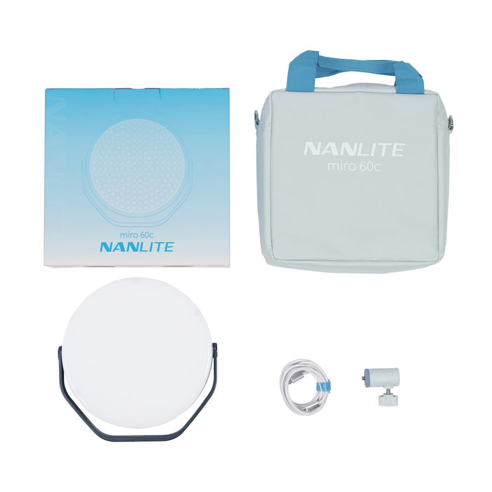 Nanlite Miro 60c LED RGBW Round Panel Light Midnight Blue