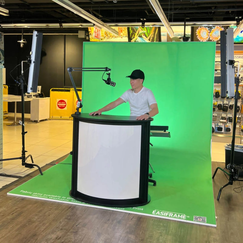 Easiframe Green Fabric Skin for Curved Portable Cyclorama