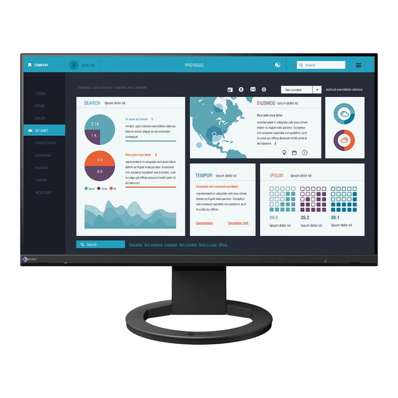 EIZO FlexScan EV2490-BK 24 Inch Full HD Monitor - Black