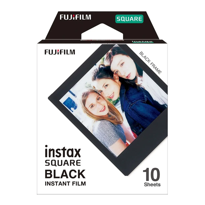 Fujifilm Instax Square Film - Black Frame - 10 Sheets