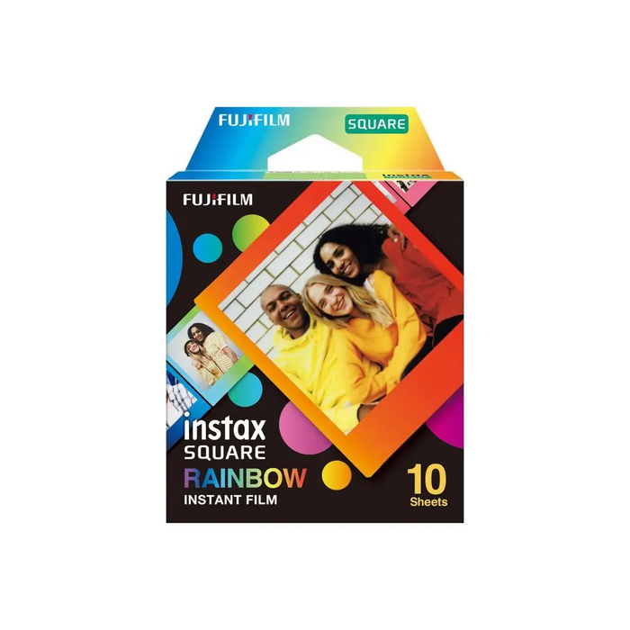 Fujifilm Instax Square Film - Rainbow Frame - 10 Sheets