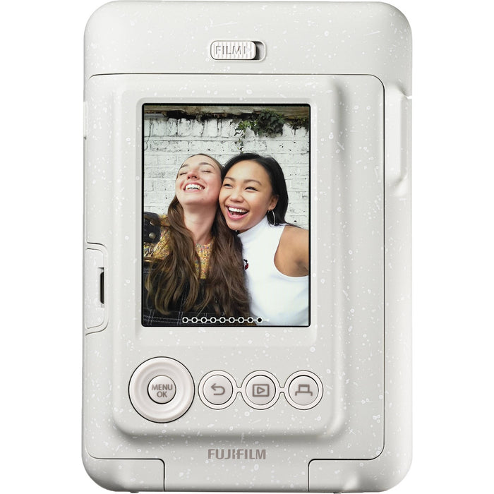 Fujifilm Instax Mini LiPlay Hybrid Instant Camera Misty White         