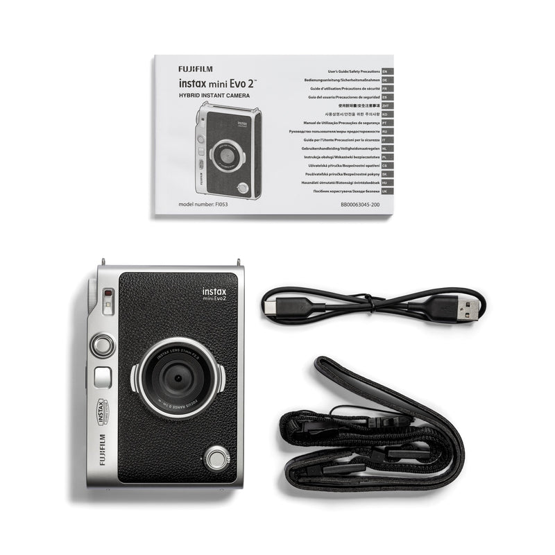 Fujifilm Instax Mini Evo 2 Hybrid Instant Camera Black