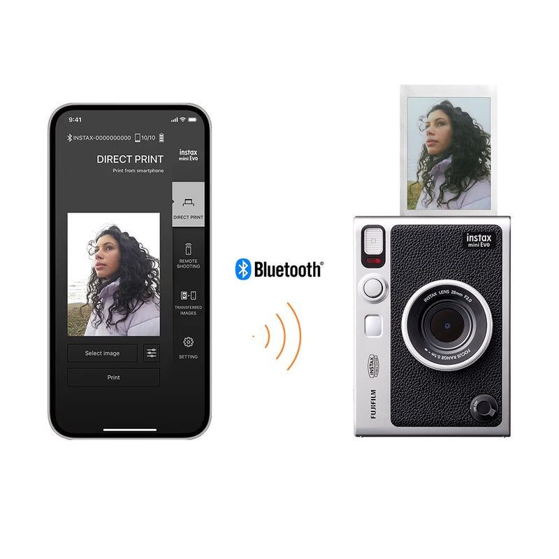 Fujifilm Instax Mini Evo Hybrid Instant Camera Black