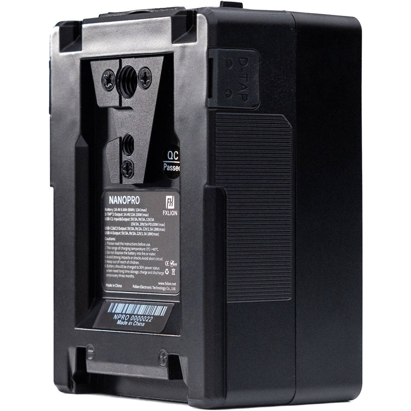 FXLION Nano Pro 14.4V 98Wh V-Mount Battery with USB-C PD 100W