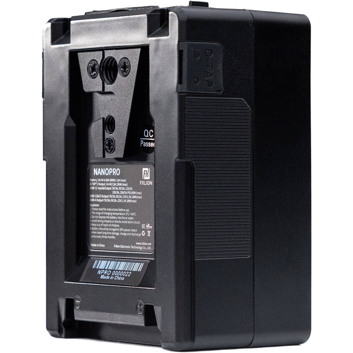 FXLION Nano Pro 14.4V 98Wh V-Mount Battery with USB-C PD 100W