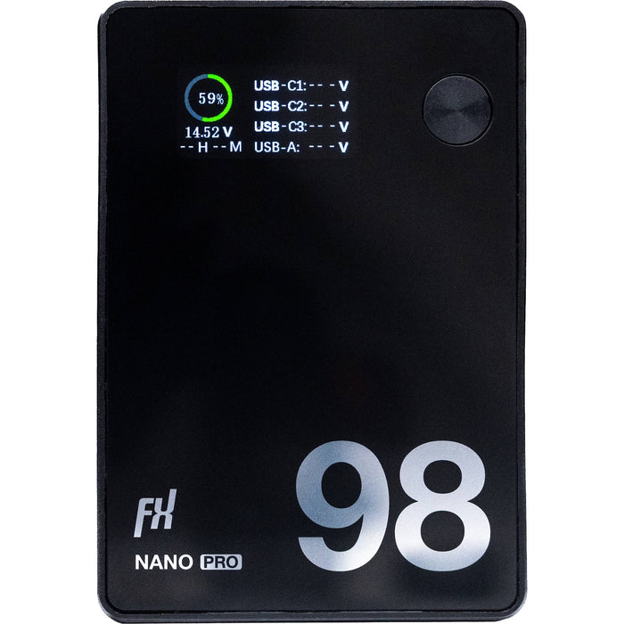 FXLION Nano Pro 14.4V 98Wh V-Mount Battery with USB-C PD 100W