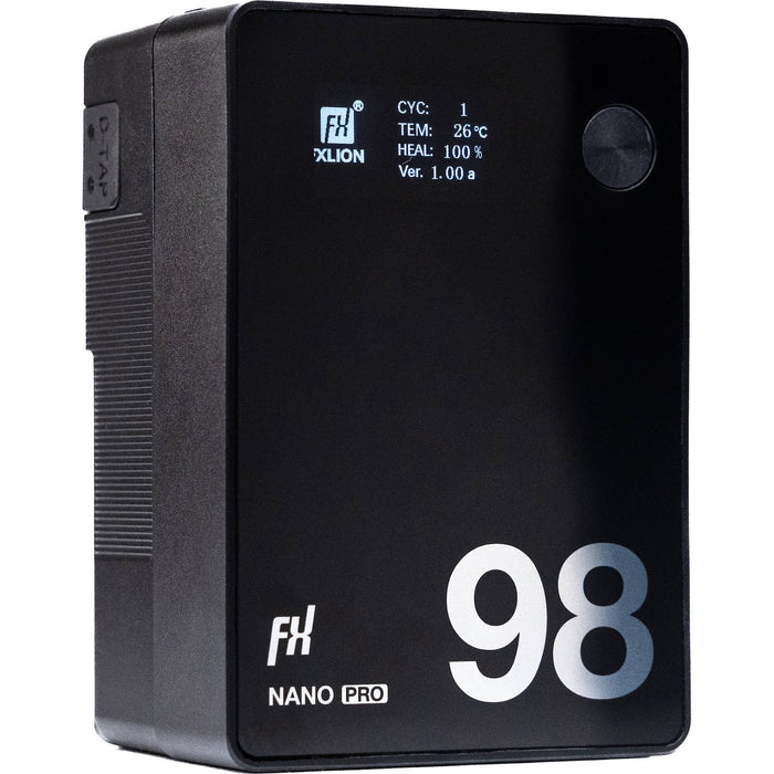 FXLION Nano Pro 14.4V 98Wh V-Mount Battery with USB-C PD 100W