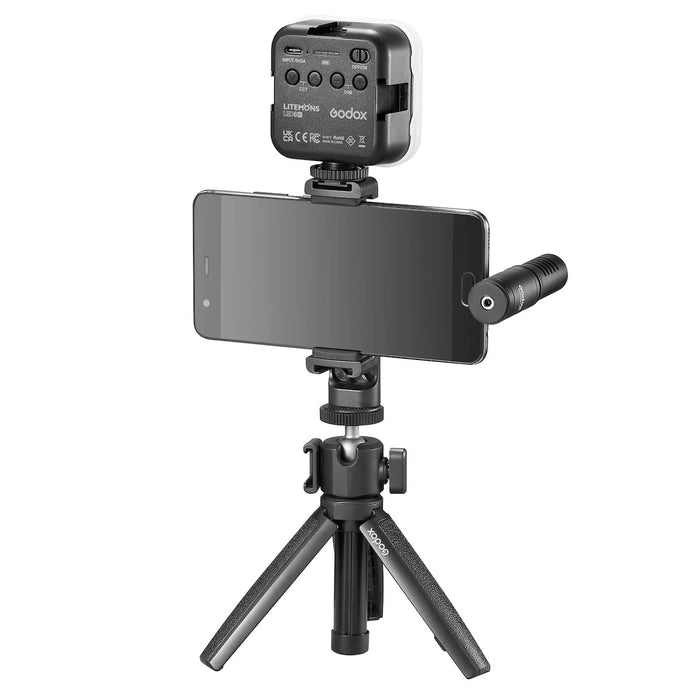 Godox All-In-One  VK2-LT Vlogging Kit With Bi-Colour LED Light