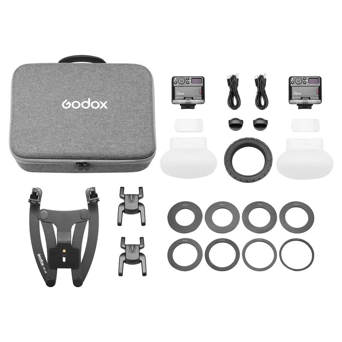 Godox MF12-DK3 Dental Flash Kit with Bracket MF-DB