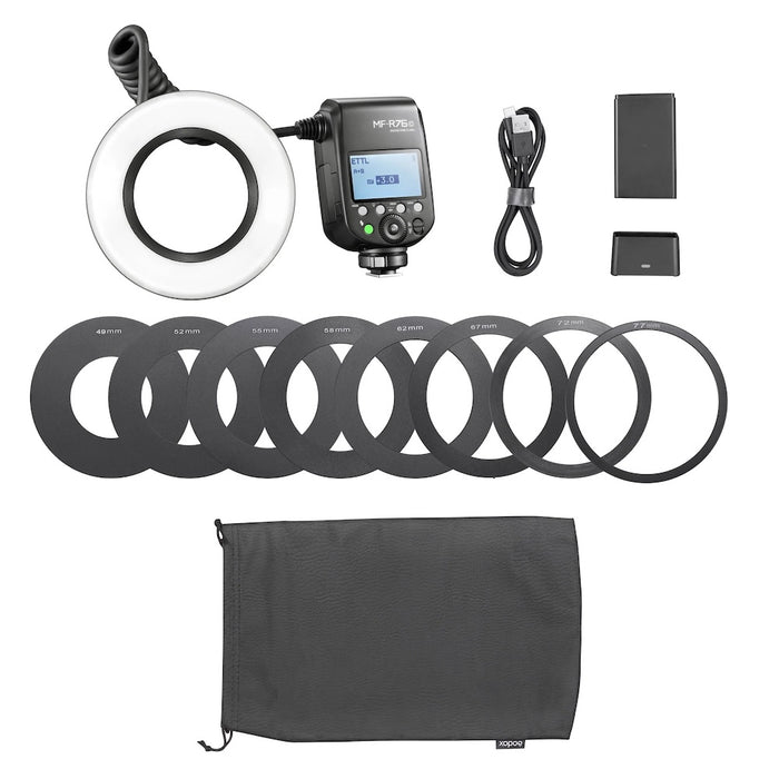 Godox MF-R76C On-Camera TTL Macro Ring Flash for Canon