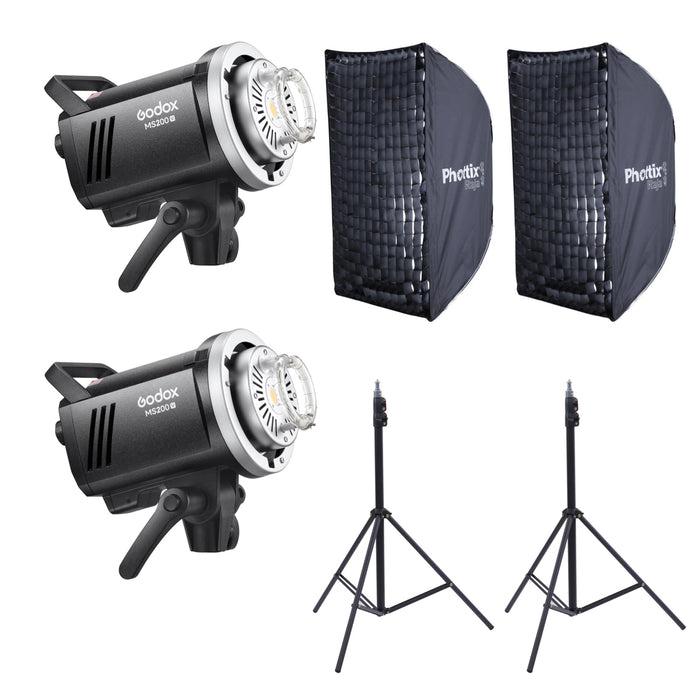 Godox MS200V Two Flash Head Schools Kit
