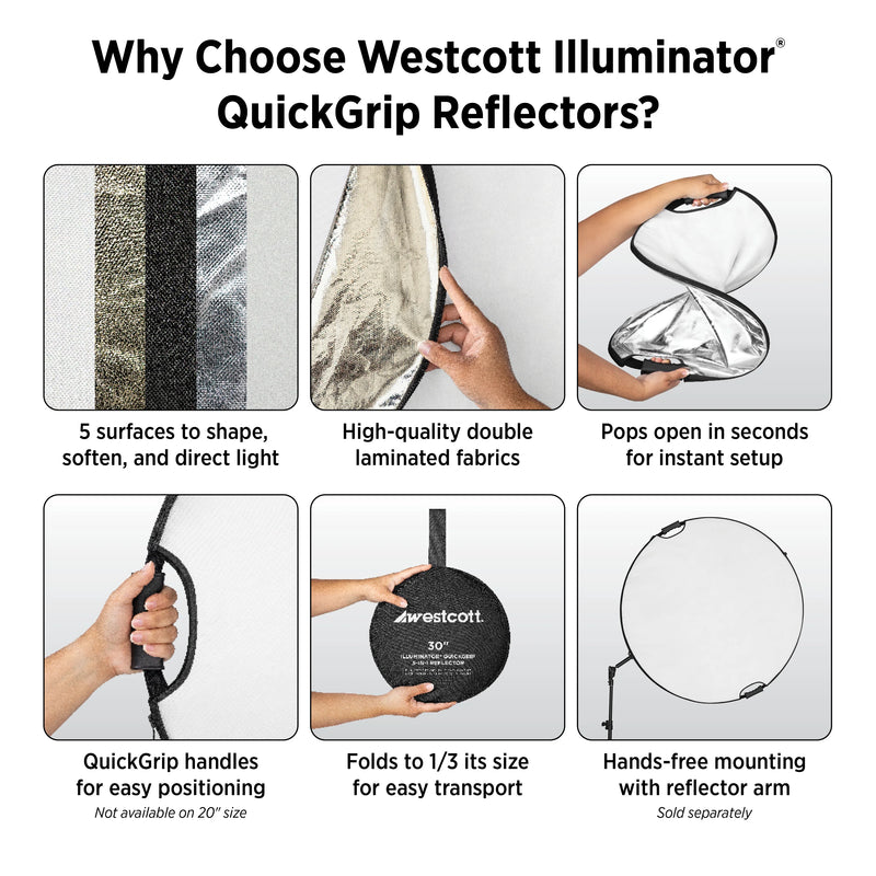 Westcott Illuminator QuickGrip 5-in-1 Reflector 127cm (50")