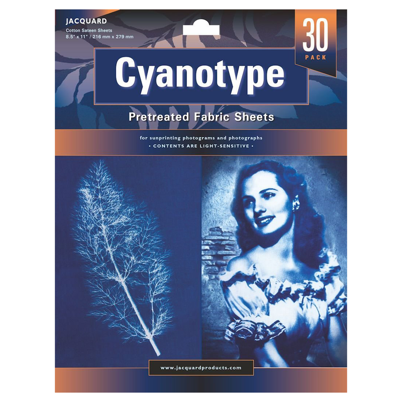 Jacquard Cyanotype Pretreated Fabric Sheets - Pack of 30