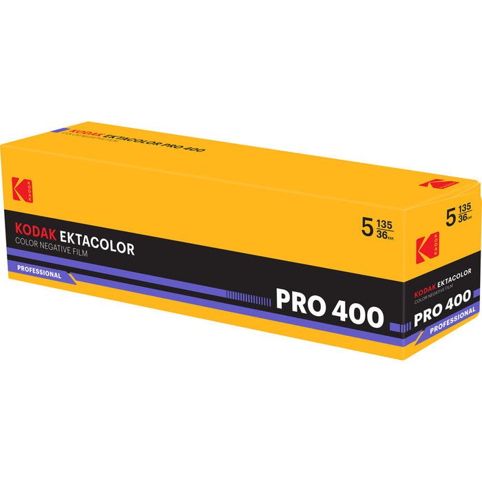 Kodak Ektacolor Pro 400 35mm Colour Film 36 Exp (5 Pack)