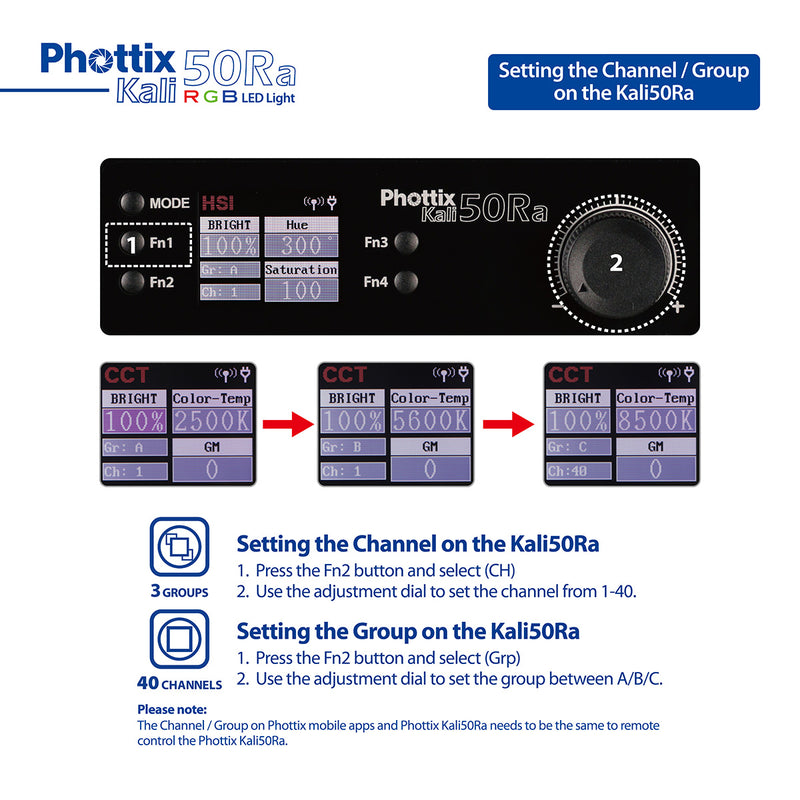 Phottix Kali 50Ra RGB Studio LED Twin Kit