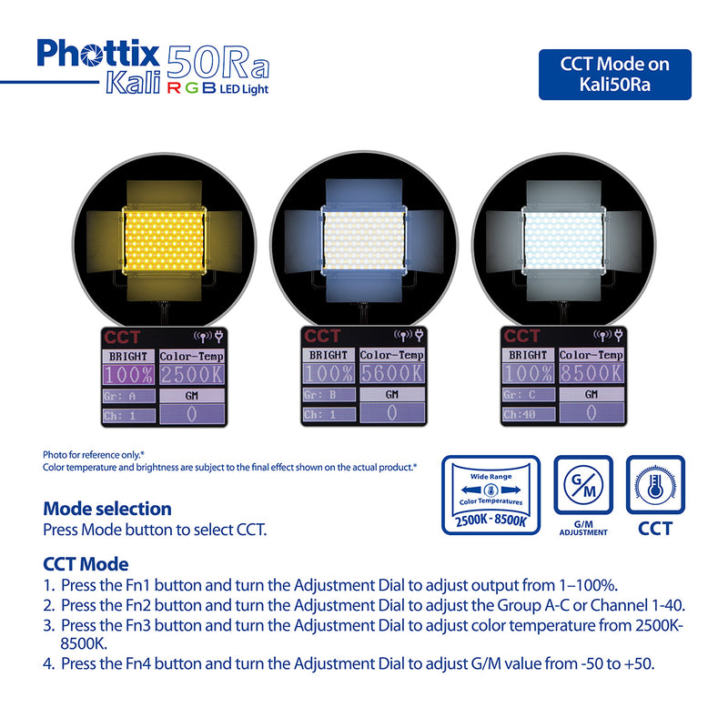 Phottix Kali 50Ra RGB Studio LED Twin Kit