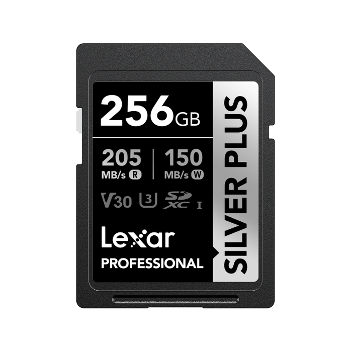 Lexar Professional Silver Plus 256GB SDXC UHS-I V30 Memory Card